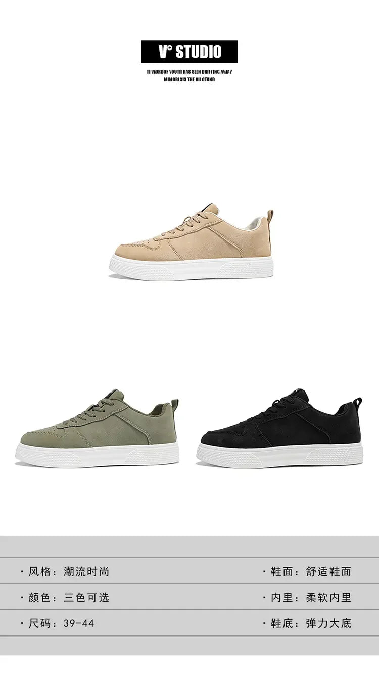 Men's Sneakers Trendy Spring Breathable Fashionable Board Shoes Thick Bottom Versatile Soft Bottom Casual Sneakers Large Size 44