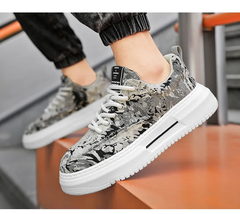 2025 Sneakers For Men Breathable Non-Slip Sport Shoes Male Fashion Casual Platform Shoes Comfortable Outdoor Running Shoes