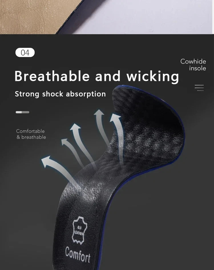 leather breathable insoles Arch support orthopedic insole Shock absorbing sole men Sneakers Leather shoes Insoles 2pcs/4pcs