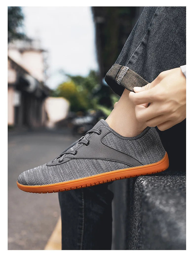 Wide Barefoot Sneakers Light Casual Mens Jogging Shoes Anti-slip Footwear Wide Barefoot Shoes Non-slip Ankle Outdoor Sneakers