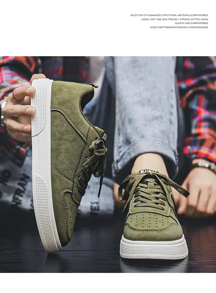 Men's Sneakers Trendy Spring Breathable Fashionable Board Shoes Thick Bottom Versatile Soft Bottom Casual Sneakers Large Size 44