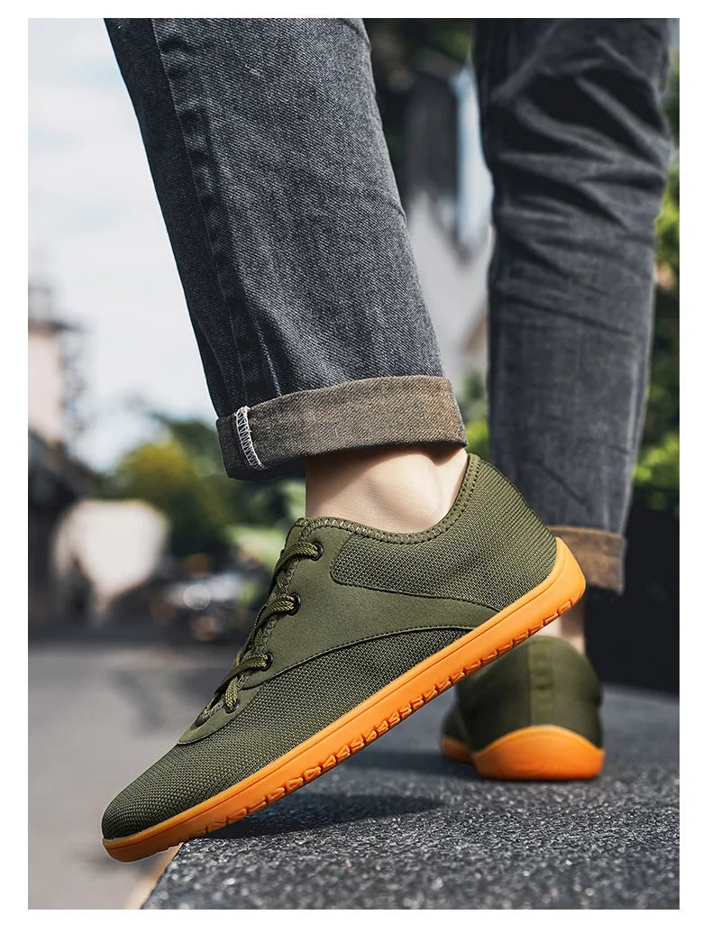 Wide Barefoot Sneakers Light Casual Mens Jogging Shoes Anti-slip Footwear Wide Barefoot Shoes Non-slip Ankle Outdoor Sneakers