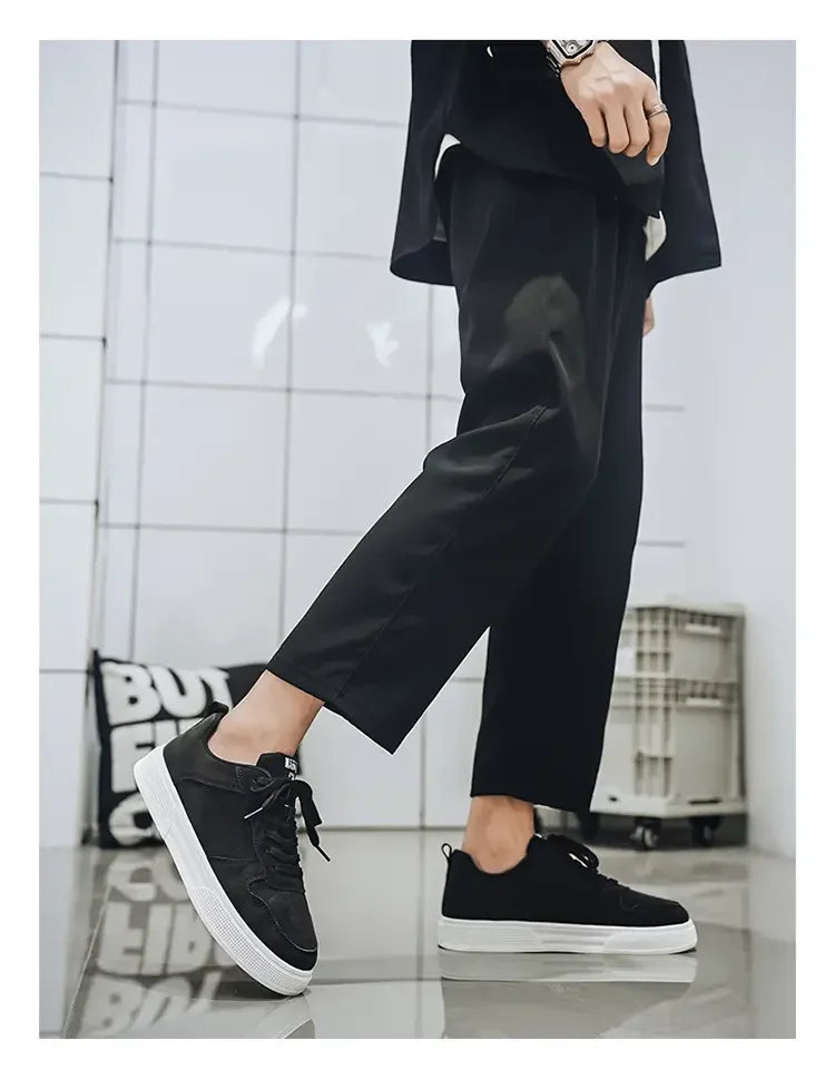 Men's Sneakers Trendy Spring Breathable Fashionable Board Shoes Thick Bottom Versatile Soft Bottom Casual Sneakers Large Size 44
