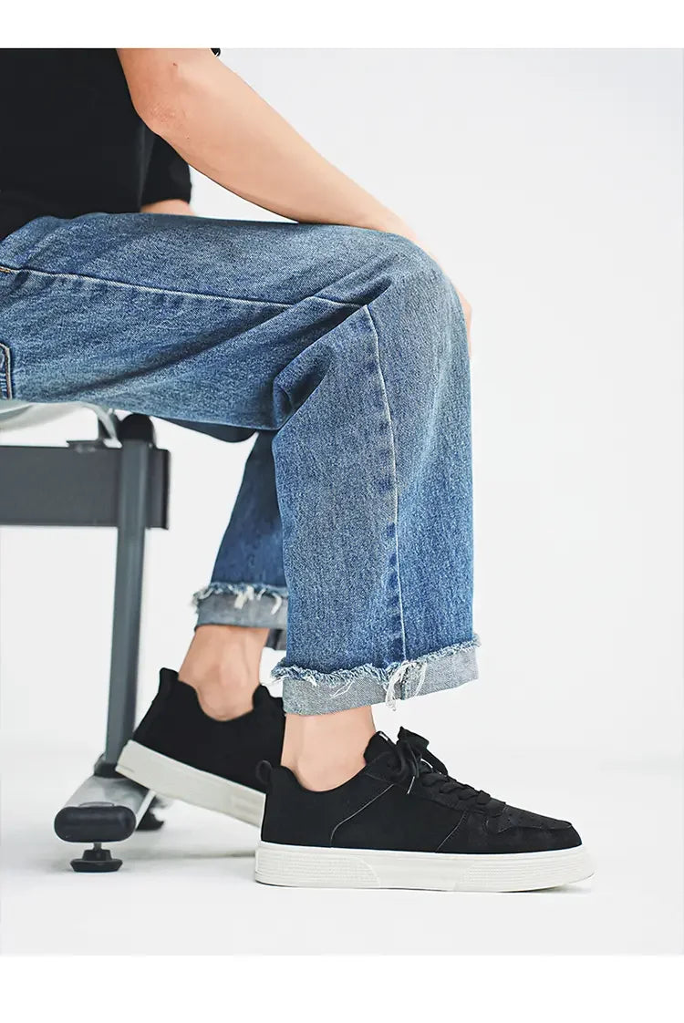 Men's Sneakers Trendy Spring Breathable Fashionable Board Shoes Thick Bottom Versatile Soft Bottom Casual Sneakers Large Size 44