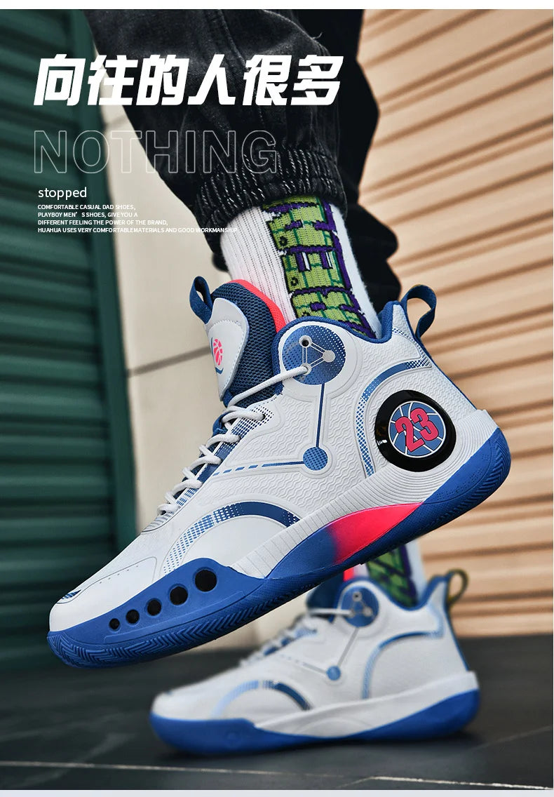 Popular Basketball Shoes Men Women Sneakers  Male Training Sports Fashion Colorful Waterproof Shoes Casual Non-Slip Couple Shoes